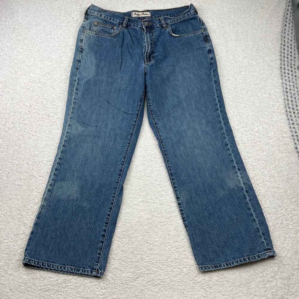 Indigo Palms Tommy Bahamma Mens Wide Leg Denim Jeans Blue Medium Wash 32x27